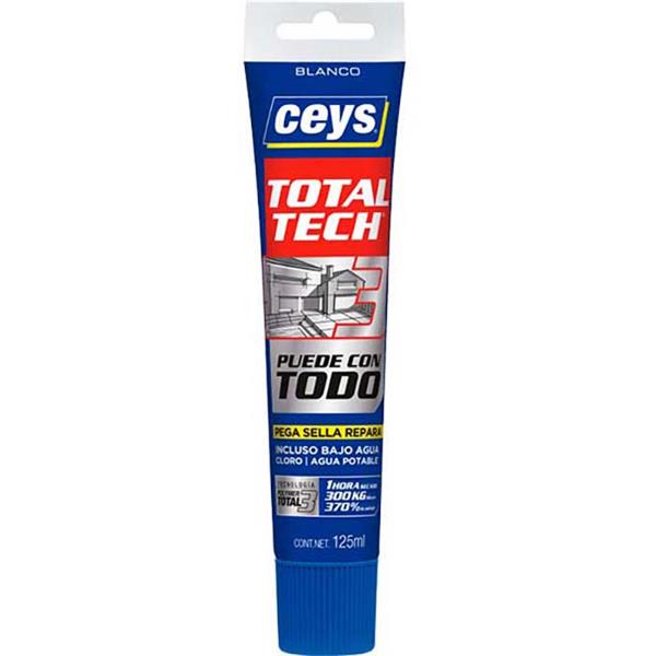 ADHESIVO SELLADOR TOTAL TECH BLANCO (CARTUCHO) 125 ML REF.507232 (CEYS)