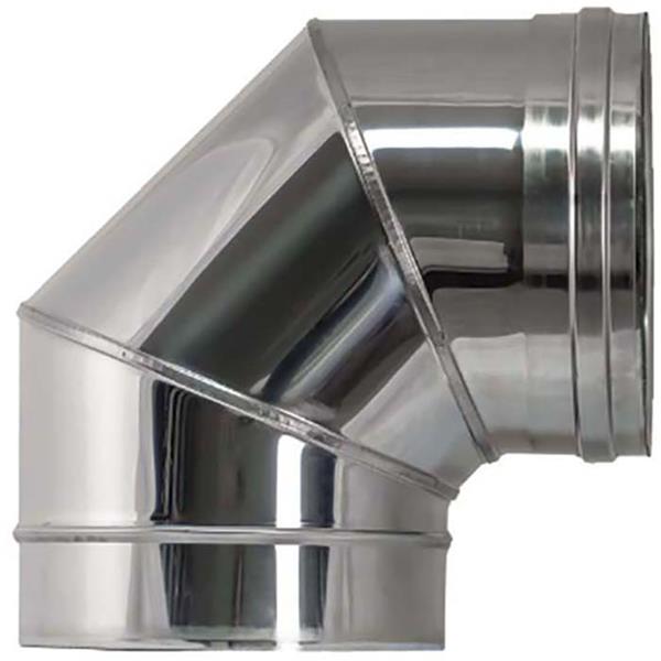 CODO SIMPLE SECCIONES 90 INOX 304 Ø150MM COD. CIS15090 (EXOJO)