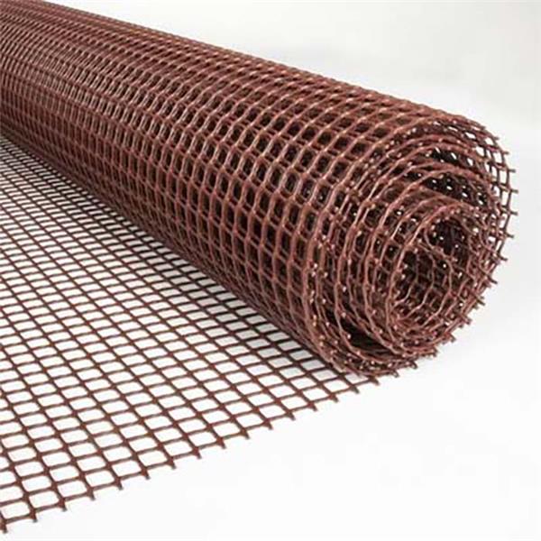 MALLA DE PLASTICO (METRO) CUADRADA 10 MARRON ROLLO 1X25M COD.1A150428