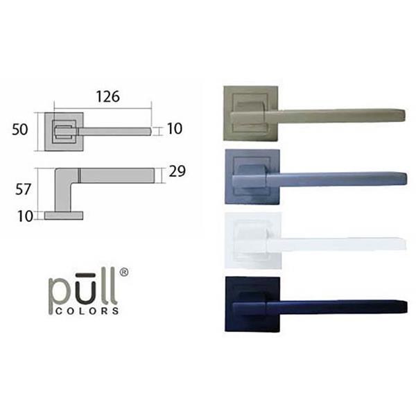 MANILLA ALUMINIO COLORS LYRA ANTRACITA ROSETA/CUAD ZAMAK (PULL)