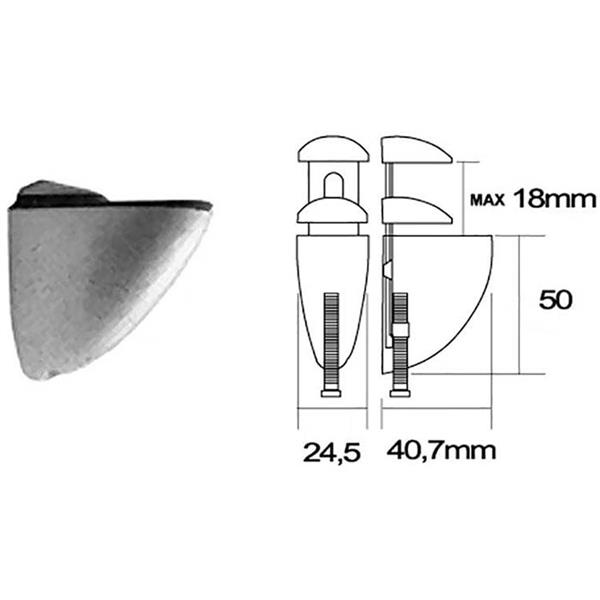 PELICANO NIQUEL SAT. 40.7X50MM / 18MM (2PZS) (N05)