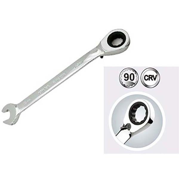 LLAVE COMBINADA REV CARRACA 15º 28MM CROMO VANADIO (FERROTECH)