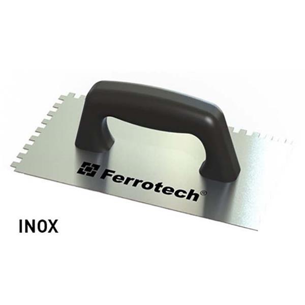 LLANA DENTADA INOX MANGO ABS 10X10 300X150MM. NEGRO. (FERROTECH)
