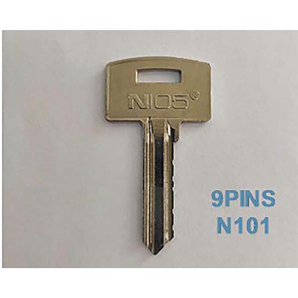 LLAVE EN BRUTO 9 PINS P/CERROJO N101 (LLAVE/LLAVE) (N05)